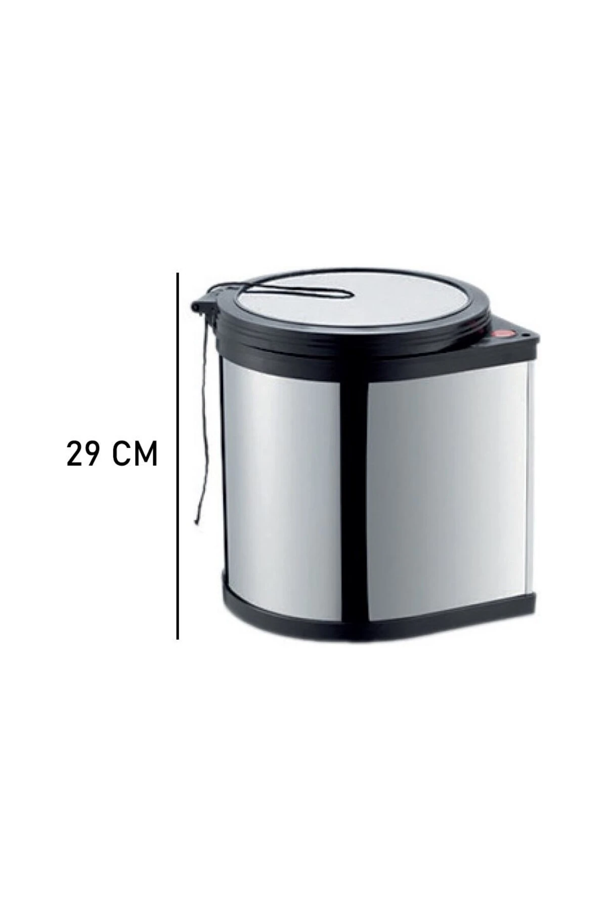 Dolap İçi Kapağa Monte Çöp Kovası 11 Litre Mutfak Tezgah Altı Paslanmaz Çelik Otomatik ekonomik