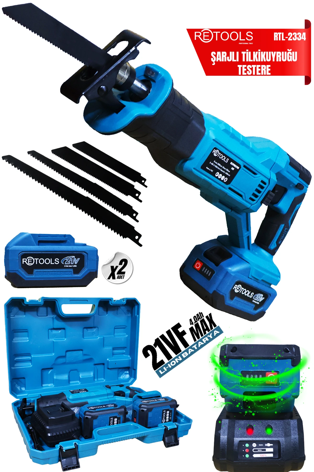 ŞARJLI TİLKİ KUYRUĞU TESTERE