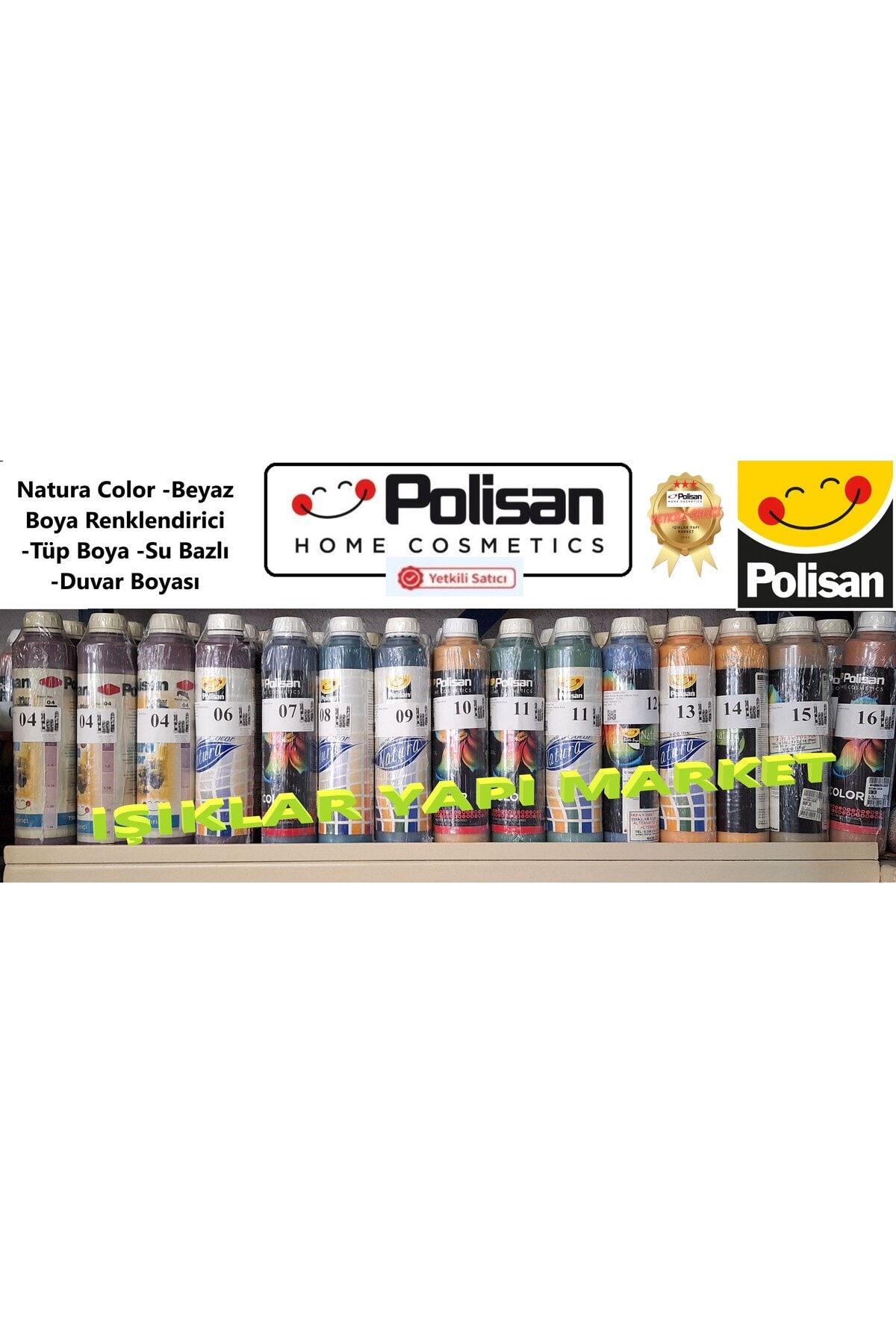 POLİSAN Natura Color -su Bazlı -duvar Boyası -tüp Boya -0,25lt. (BEYAZ BOYA RENKLENDİRİR)