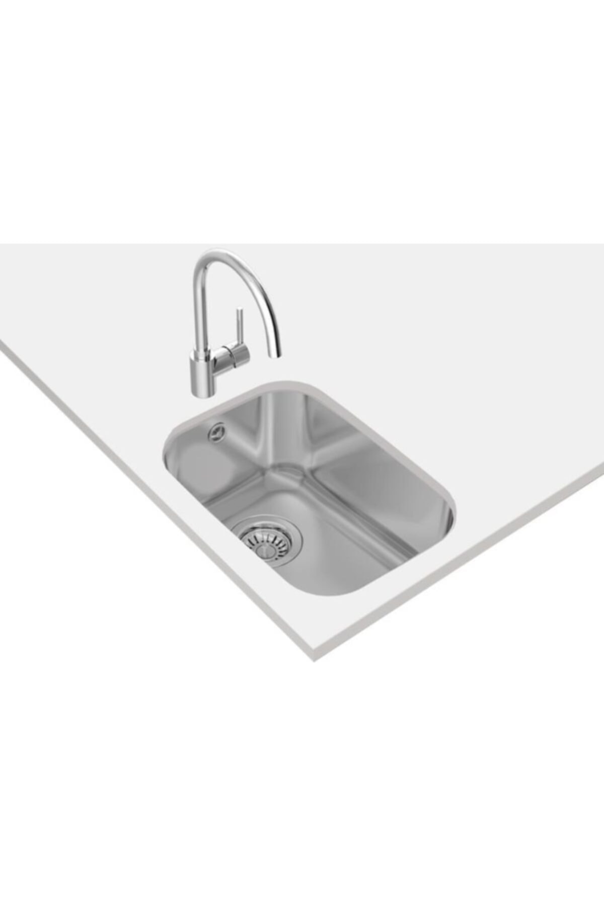 - BE 28.40 TEZGAHALTI EVYE - Tezgahaltı Eviye - Paslanmaz Çelik - 28 cm - 10125003
