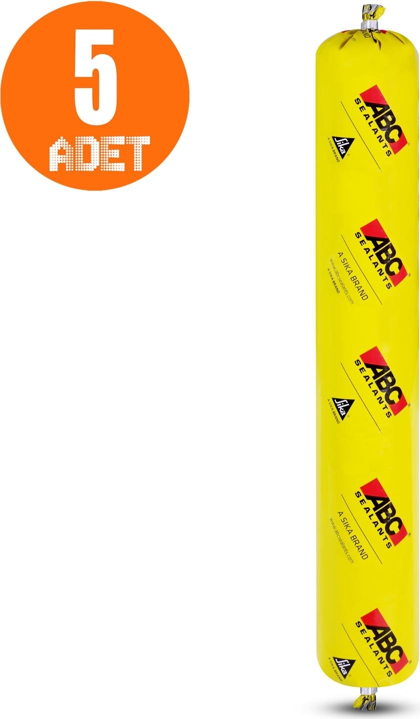 5 Adet  Abc 915 Fc Pu Sosis Mastik Gri 600 ml