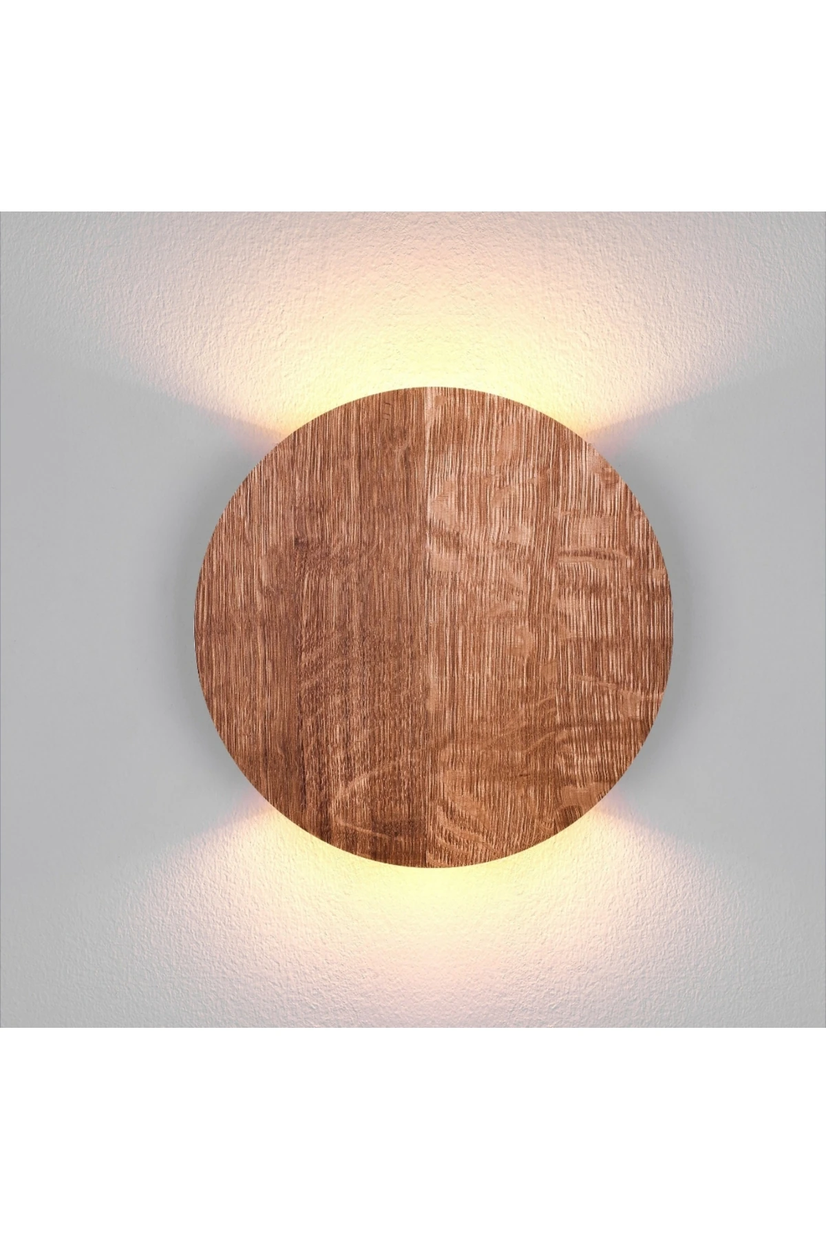 İpli Switch Butonlu Anahtarlı Doğal Ahşap Yuvarlak Rustik Salon Duvar Aplik Kütük Aplik 220 V