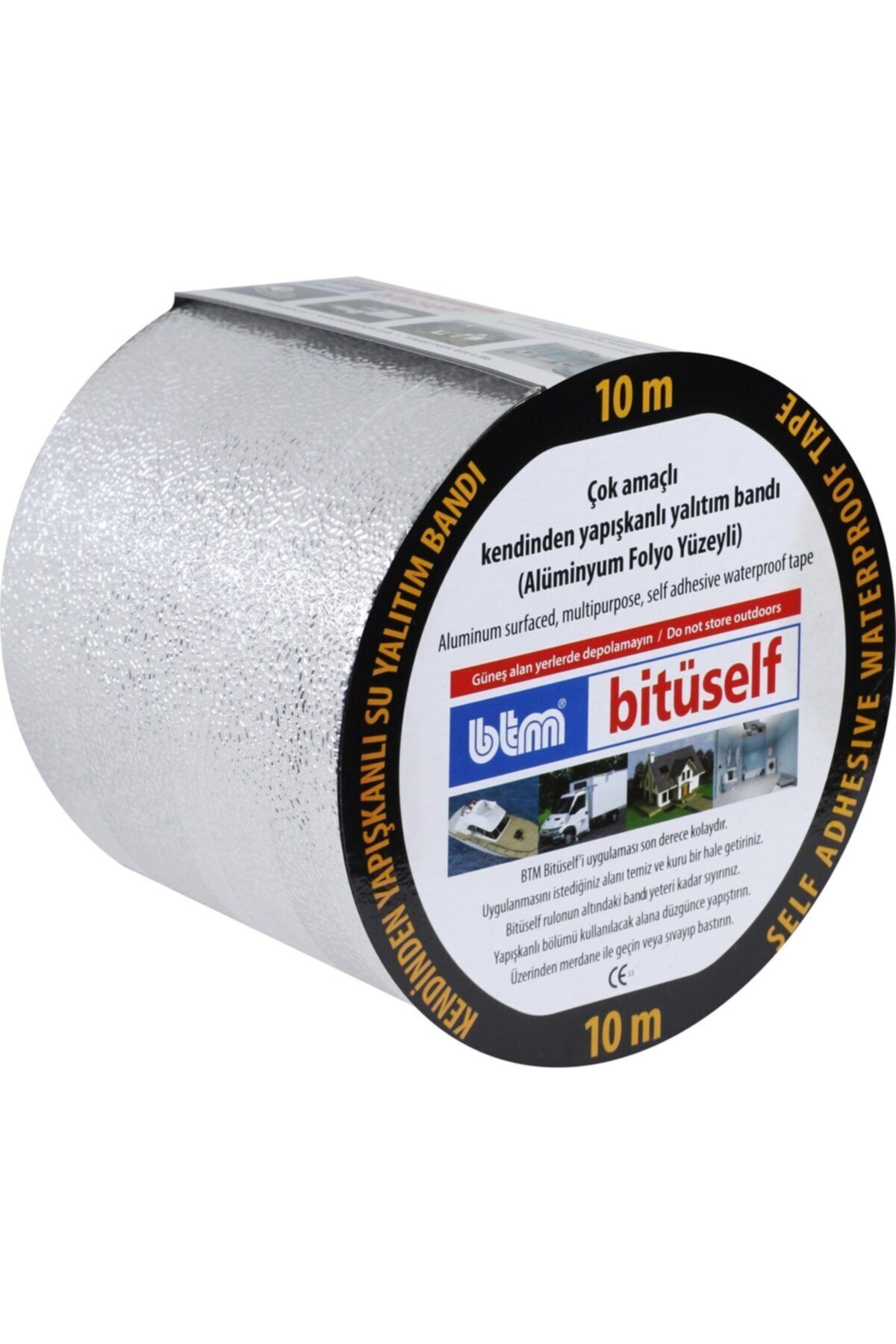 Bitüself Izolasyon Bandı 10 Cmx10 Mt Alüminyum
