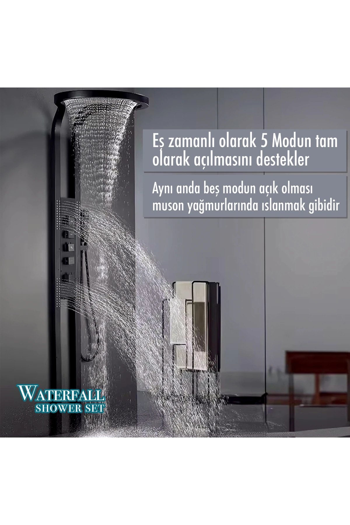 WATERFALL Duvara Monte Kolon Duş Seti