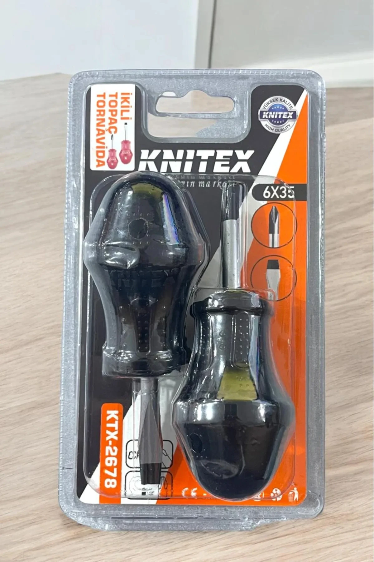 Topaç Tornavida Seti Avuç Içi Düz ve Yıldız 2 Adet Profesyonel Mıknatıslı Tornavida