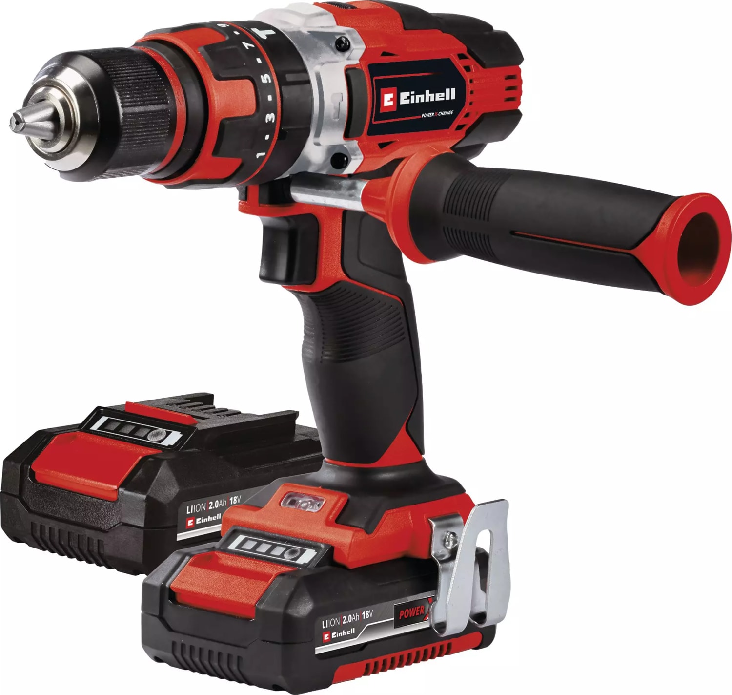 EİNHELL Akülü Darbeli Vidalama TE-CD 18/48 Li-i Kit Power X-Change (18 V, 48 Nm, darbeli delme fonksiyonu, 13 mm mandren, 2 vites, çanta, 2x 2,0 Ah akü + şarj cihazı dahildir) - 4513935