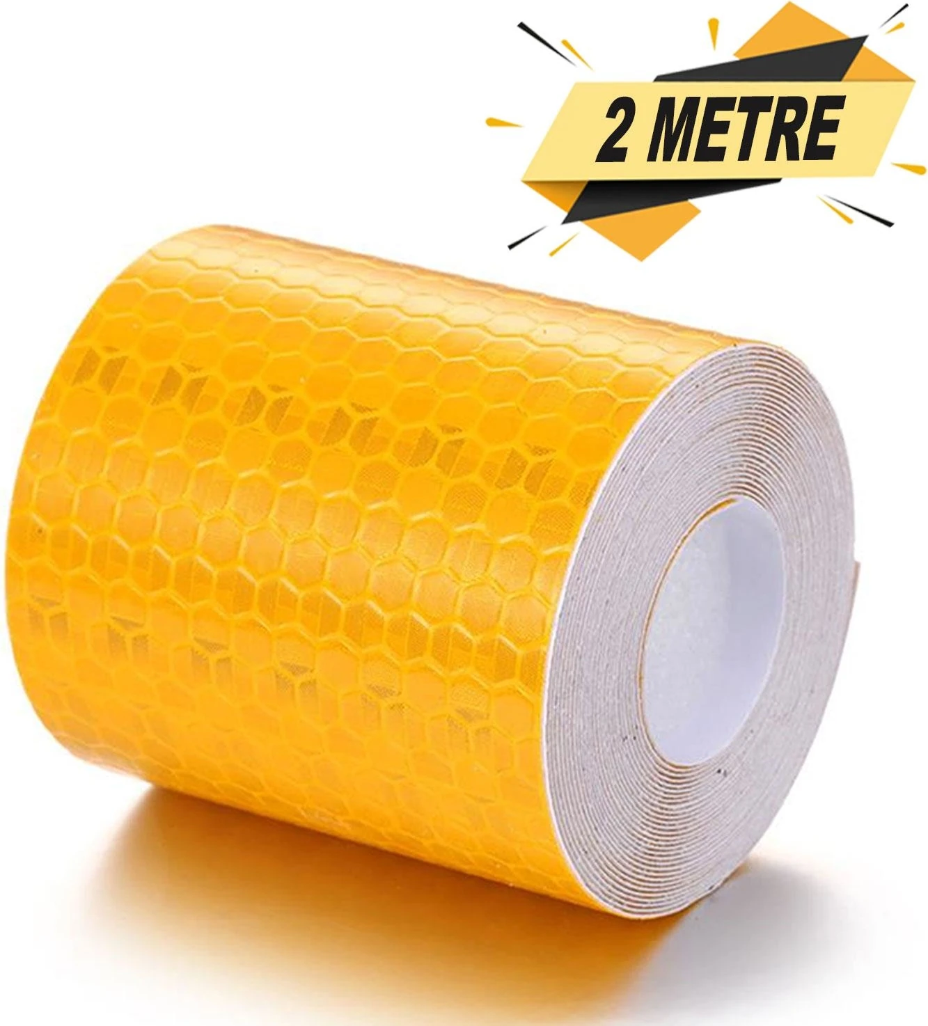 Reflektörlü Fosforlu Şerit Bant Sarı İkaz Bandı 2 Metre