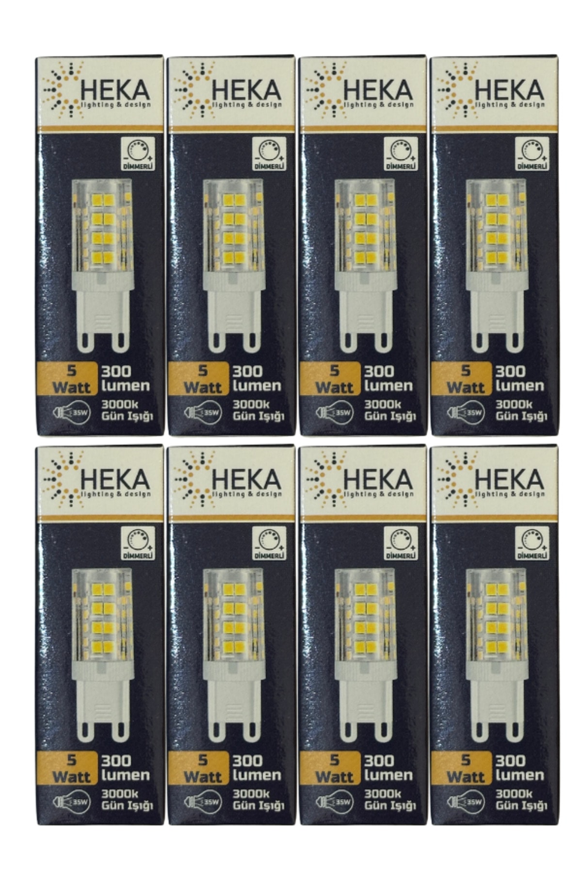 5W (35W) 3000K (Gün Işığı) G9 Duylu Dim Edilebilir Led Kapsül Ampul (8 Adet)