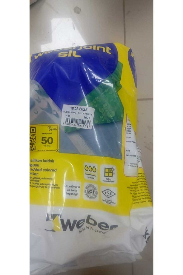 3 kg weber rustik beyaz derz dolgu