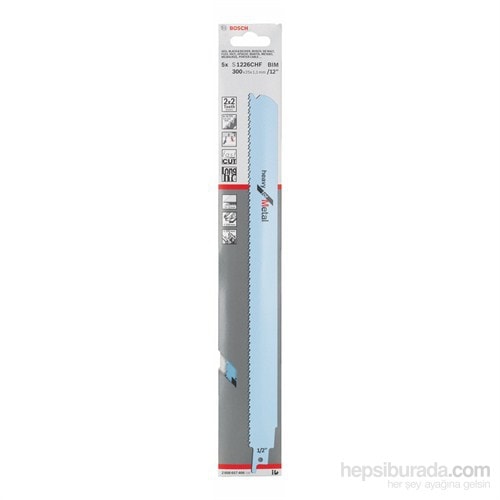 BOSCH - Heavy Serisi Metal İçin Tilki Kuyruğu Bıçağı S 1226 Chf - 5'Li Paket