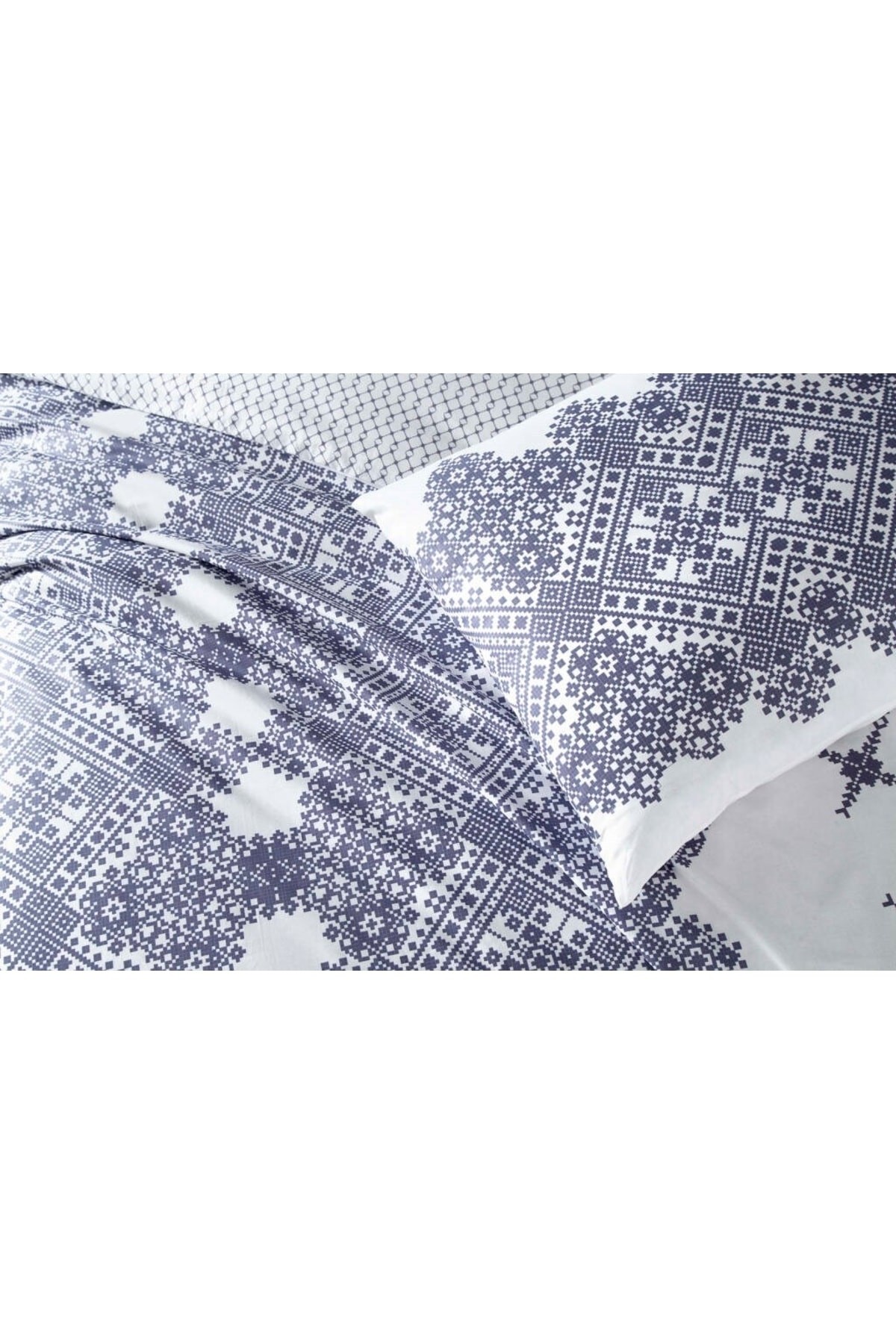 Çift Kişilik Ranforce Nevresim Takımı Lienzo Indigo