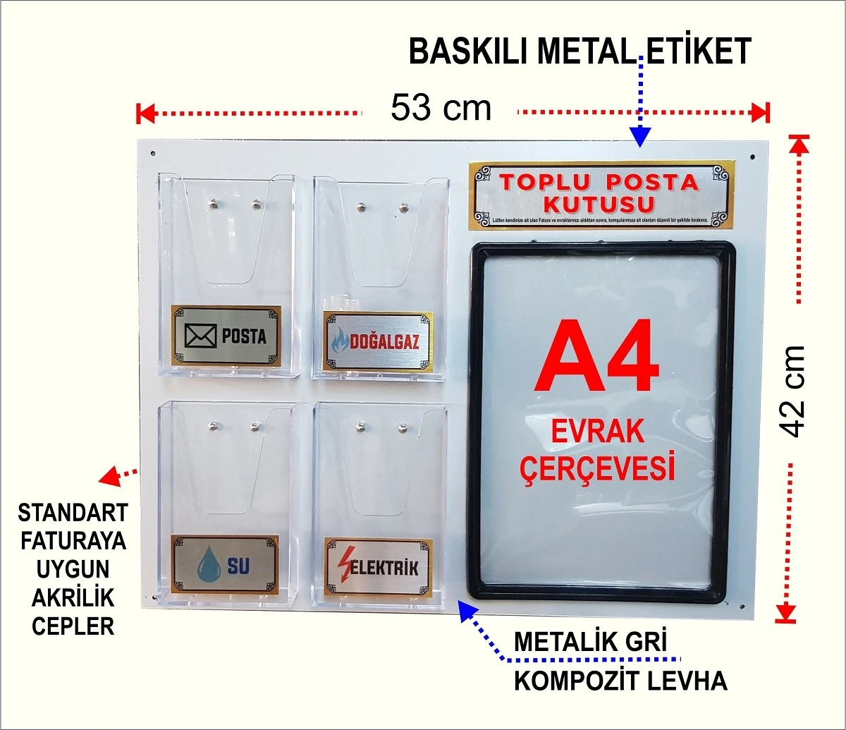 D-014  Apartman-Site Toplu Fatura Kutusu (A4)