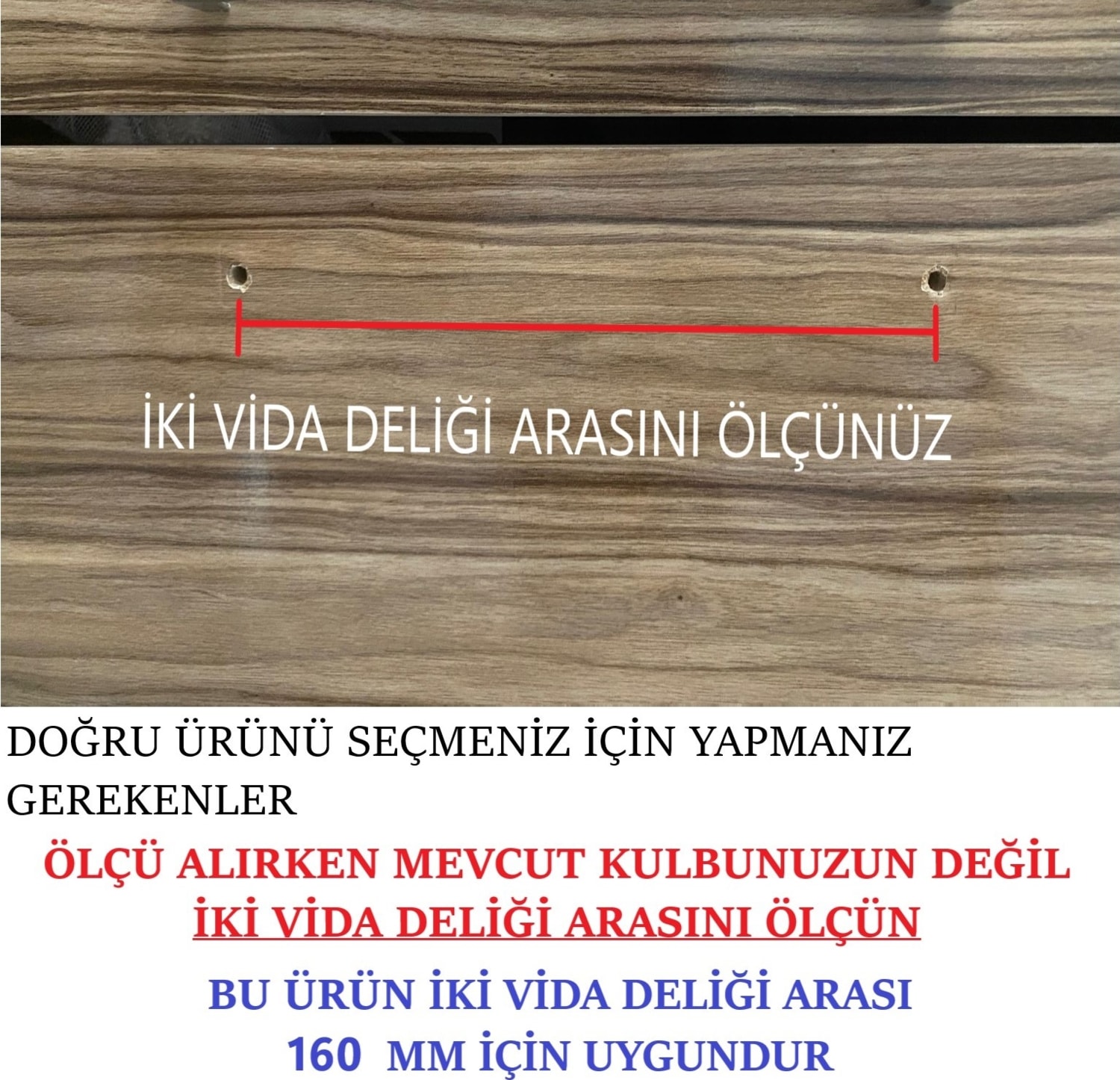 160 mm Polimer Dolap Kulpu 50 Adet Vidalı - 4X100 Tornavida Hediyeli