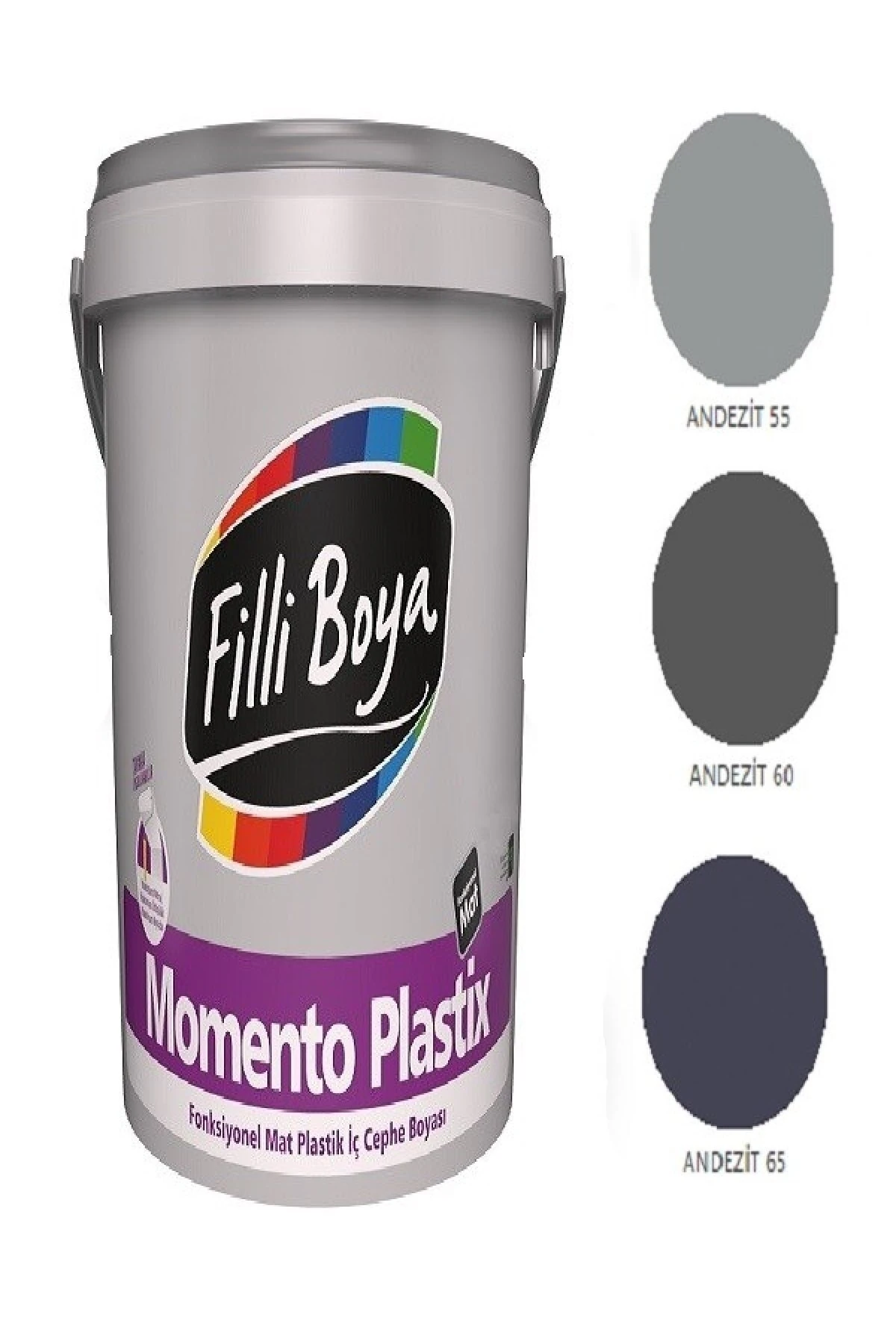 Filli Momento Plastix Fonksiyonel Mat Plastik Iç Cephe Boyası 2.5lt (andezit 55)