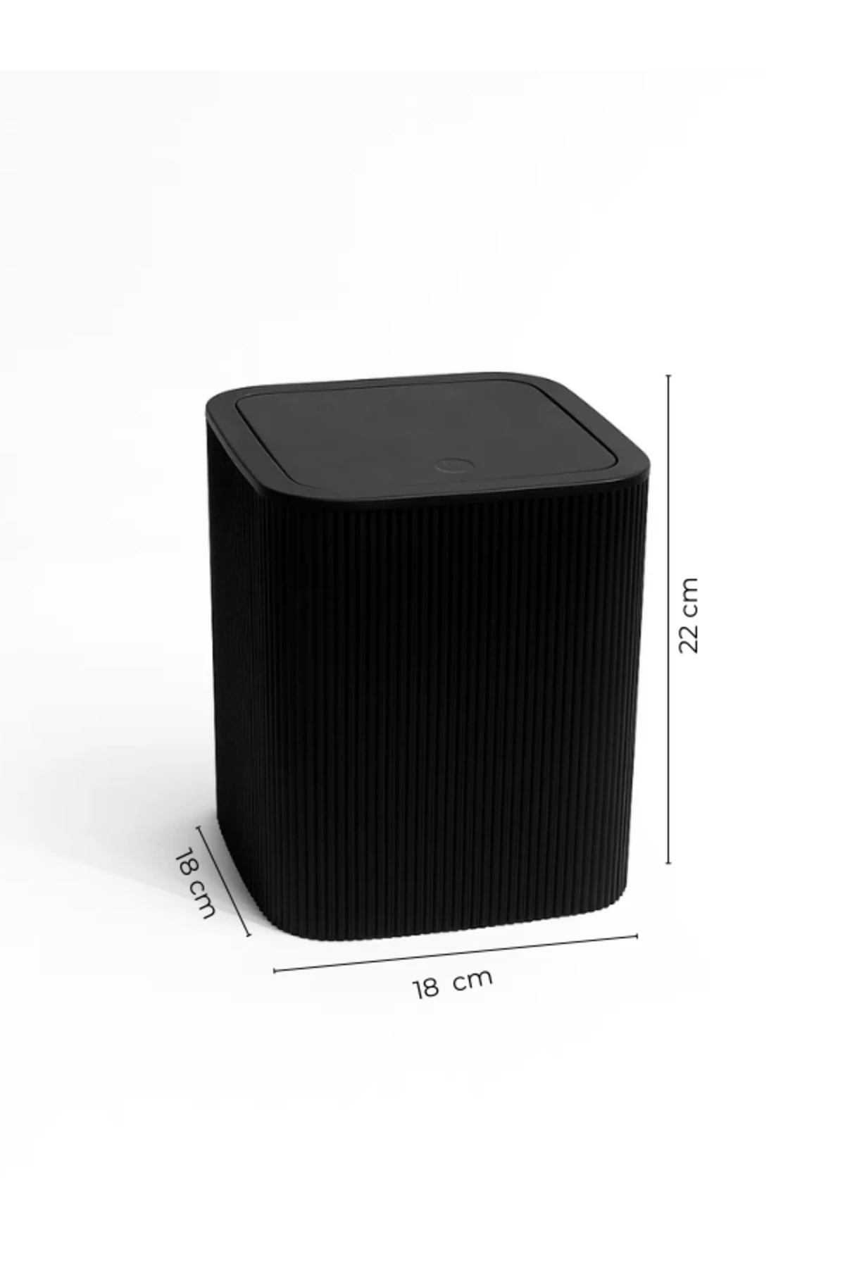 Yedekli Siyah Kare WC Kağıtlığı Tuvalet Fırçalığı Çöp Kovası Seti, Metal Askılı WC Kağıtlık Fırça