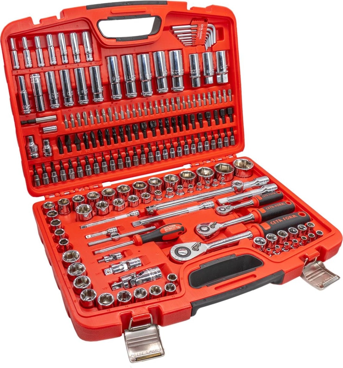 C20-180PH2 1/4"+3/8"+1/2" 6 Köşe Lokma Takımı 180 Parça