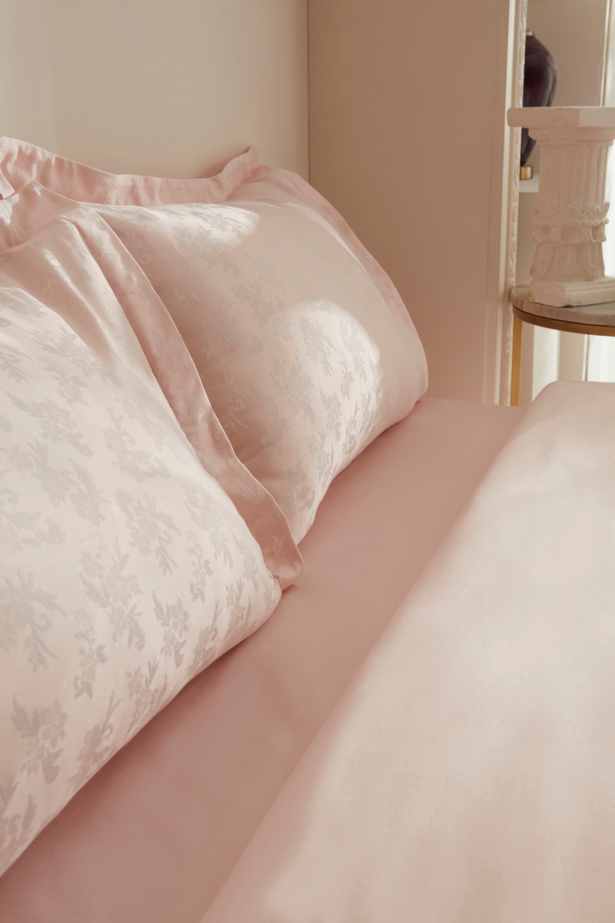 White Collection Viole Çift Kişilik Nevresim Takımı Pudra