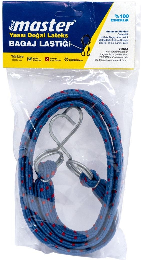 500830 Yassı Lateks Bagaj Lastiği 2 Kancalı 90 cm
