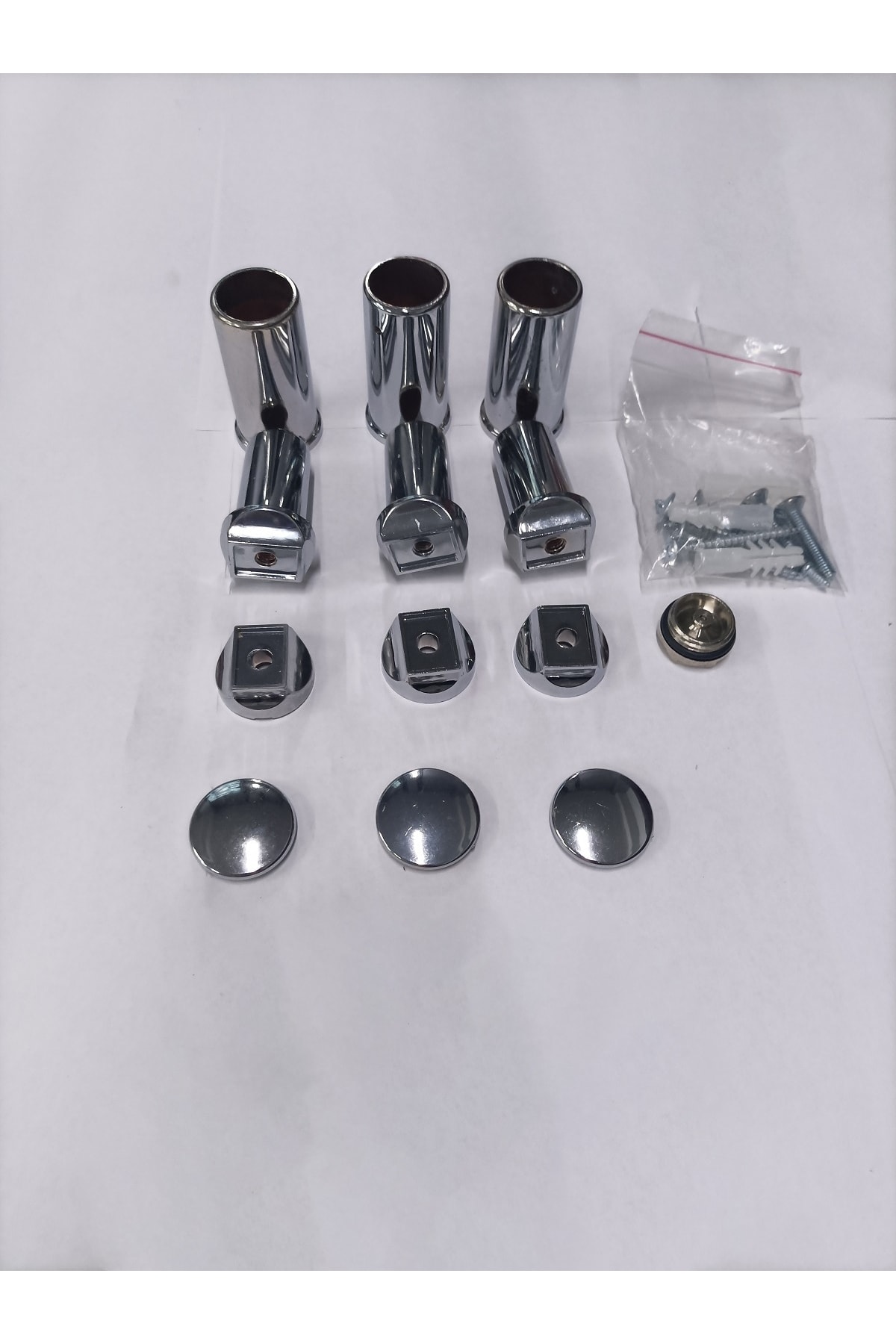 3 Lü Havlupan Radyatör Montaj Seti Krom Renk