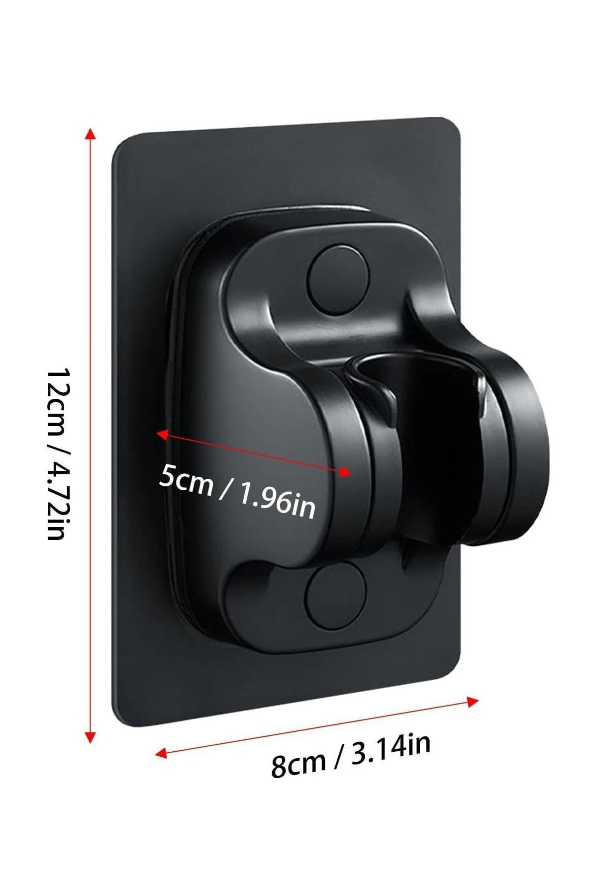 Duş Başlık Tutucu Ayarlanabilir Su Geçirmez Yapışkanlı Mafsal 120 Derece Oynar Başlıklı Banyo Aparat