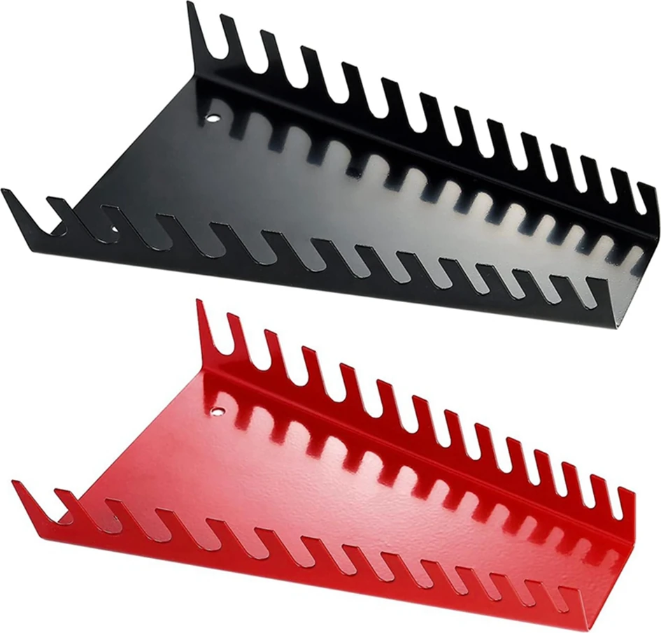 2'li Paket Metal Anahtar Düzenleyici - Birinci Sınıf Anahtar Tutucu Tepsisi, Anahtar Için Duvara Monte Depolama Çözümleri (1 Kırmızı ve 1 Siyah) (Yurt Dışından)