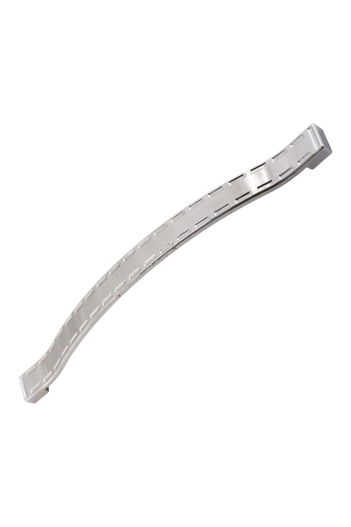 BADEM10 Akasya Krom 224 Mm - 22.4 Cm Metal Mobilya Mutfak Çekmece Dolabı Dolap Kulpu Kulbu Kulpları 10 Adet