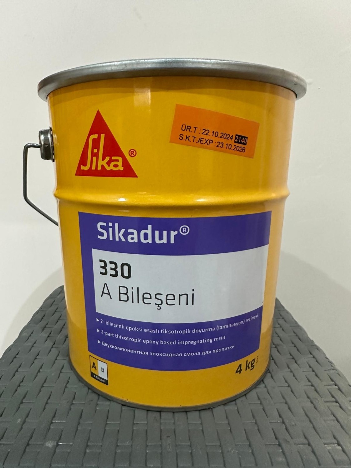 DUR-330 2- Bileşenli Epoksi Esaslı Doyurma (Laminasyon) Reçinesi 5kg(4+1)