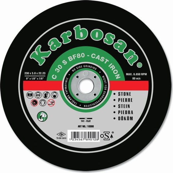 KARBOSAN Mermer Kesme Taşı 115X2,5X22 Mm