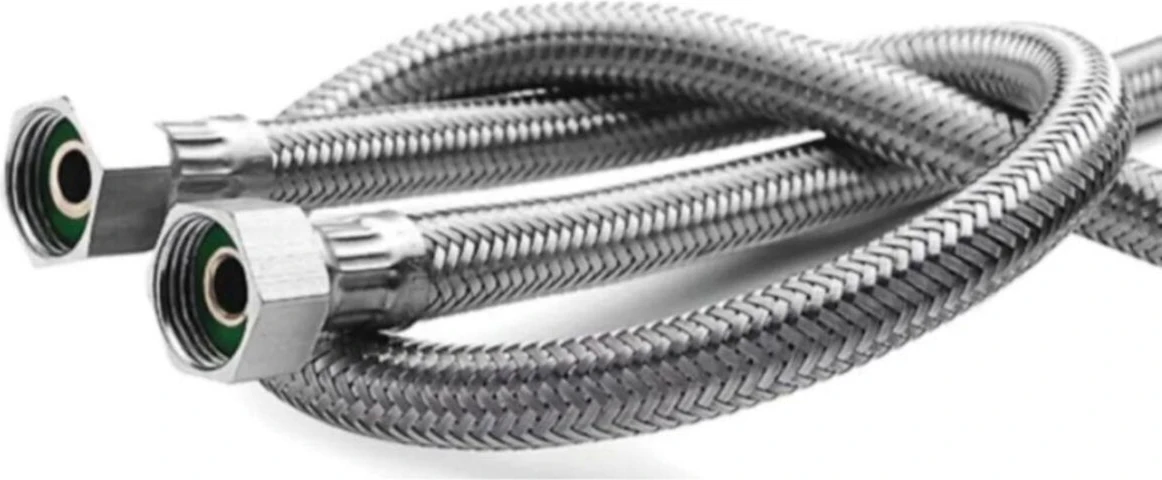 Çelik Örgülü Klozet Bağlantı Flex Hortumu 3/8 - 3/8, Dayanıklı ve Esnek Kullanım