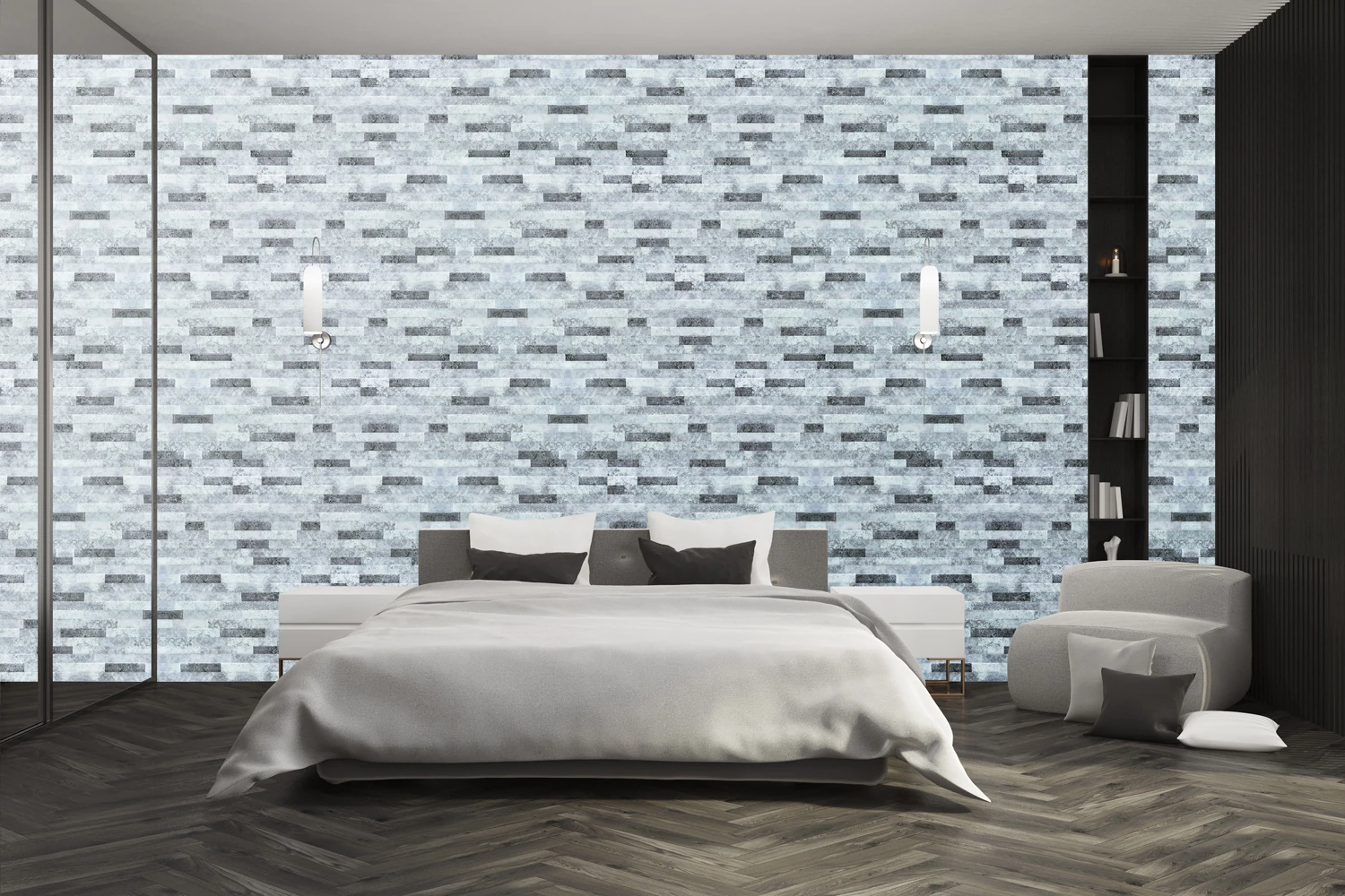 5 Adet (2,5m2) x Patlatma Taş Desenli 3 Boyutlu Renkli Strafor Köpük Duvar Kaplama Paneli (PT-206)