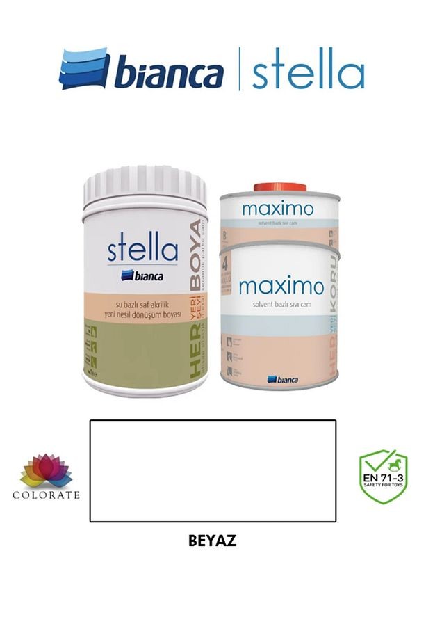 Stella Boyama Seti ( 1Lt Boya + 0.5 Lt Maximo Sıvıcam Parlak )