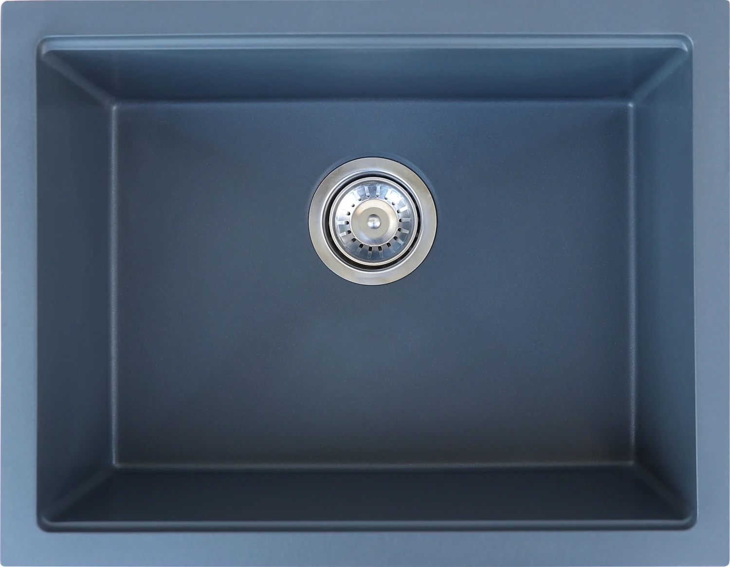 I I Granit Eviye Antrasit Tek Göz Tezgah Altı Mutfak Evyesi 55X45CM (VX-A55)