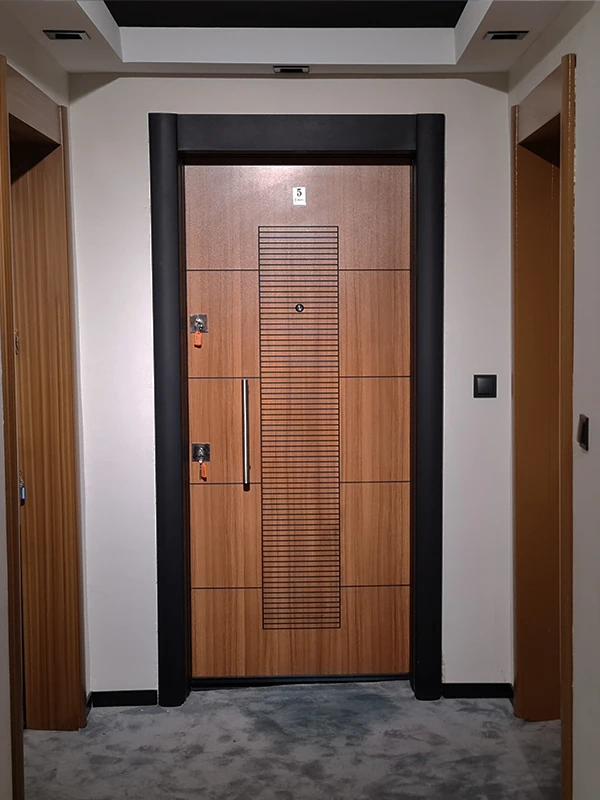 Statik Kasalı Düz Model Daire Giriş Kapısı, Çelik Kapı