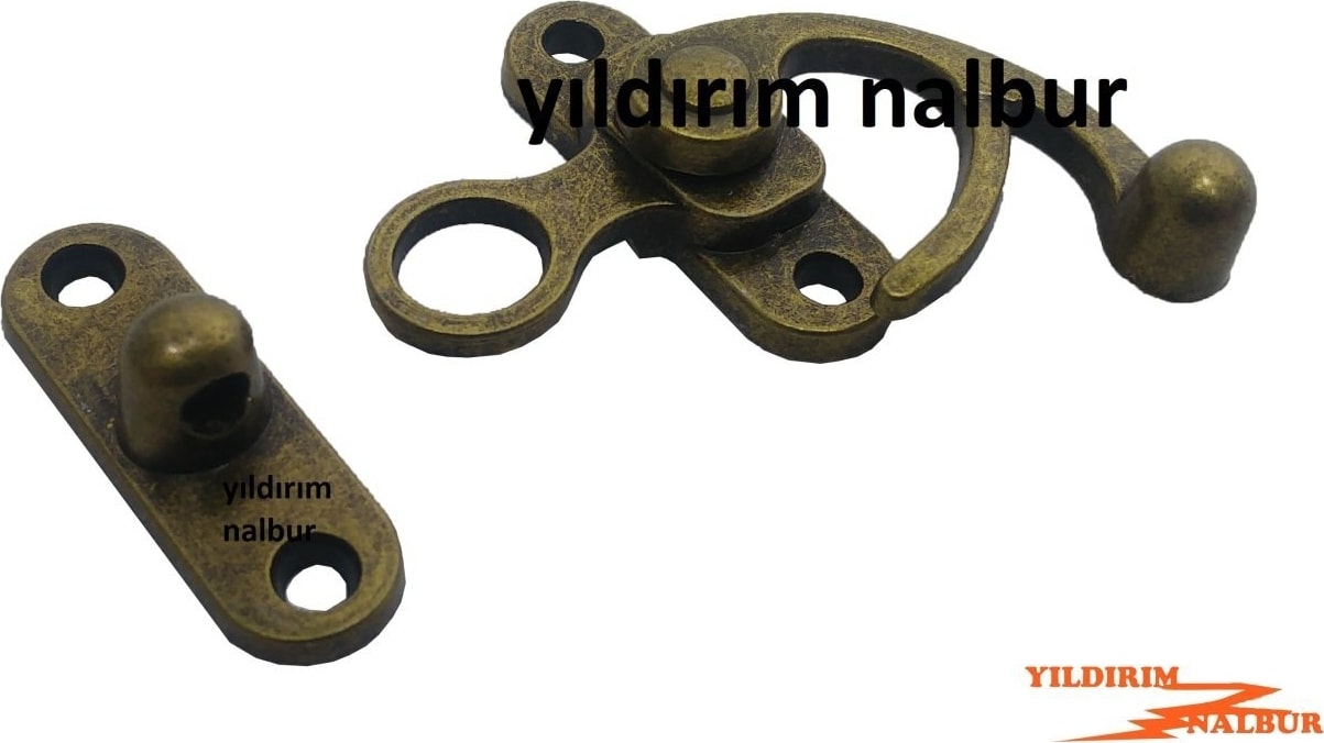 Mini Kutu Kilidi 4 Adet Antik Halkalı Klips Küçük Boy Model Eskitme Sandık Kilidi Hobi Kilit