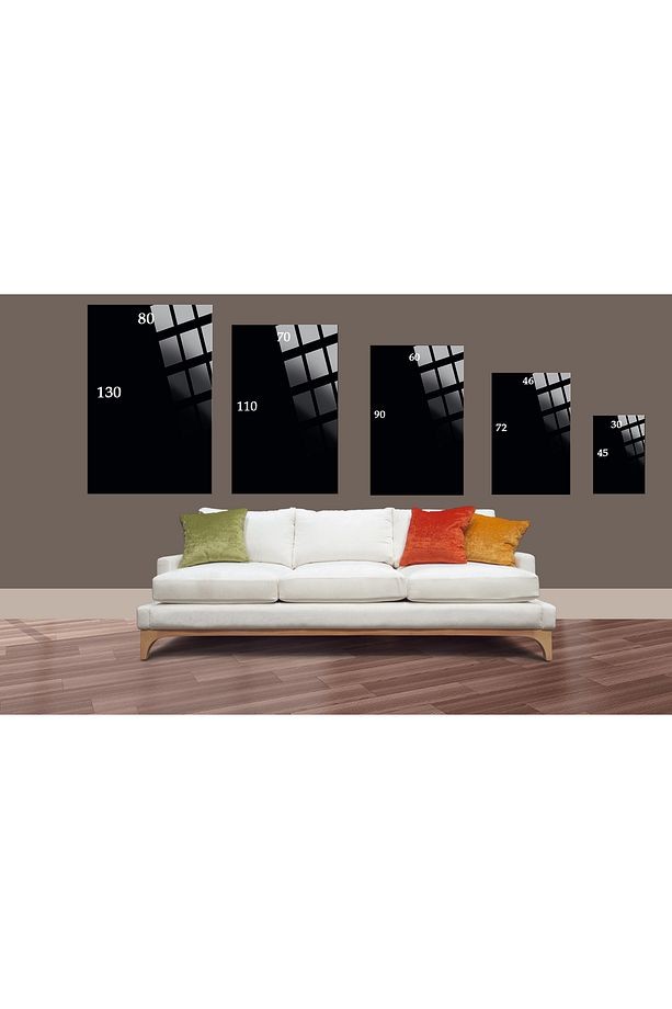 3 LÜ GEOMETRİK DESENLİ SOYUT CAM TABLO SETİ SALON TABLOSU EV HEDİYESİ KIRILMAZ CAM