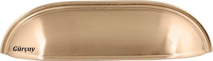 Gürçay Lüks Çanak Kulp Mat Altın 64mm (2 Adet)