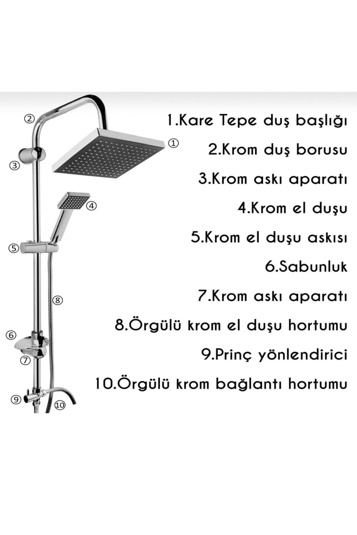 Robot Duş Seti Lavabo Bataryadı Banyo Bataryası 3’lü Set