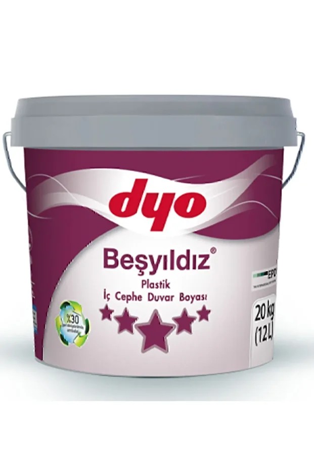 Beşyıldız Plastik Iç Cephe Duvar Boyası BUZ GÜMÜŞÜ 20kg/10kg/3,5kg