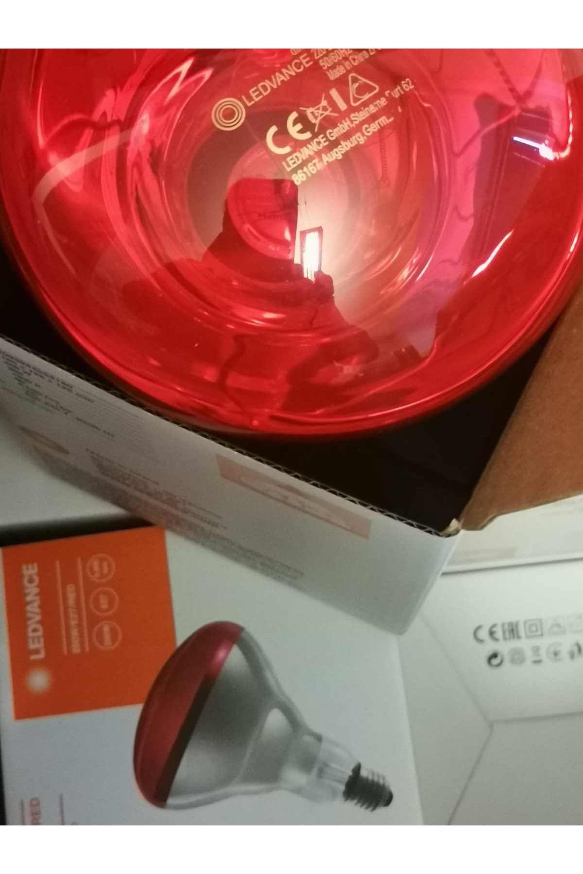 250W Infrared Kırmızı Ampul E27 Isıtıcılı Lamba Kırmızı Işık