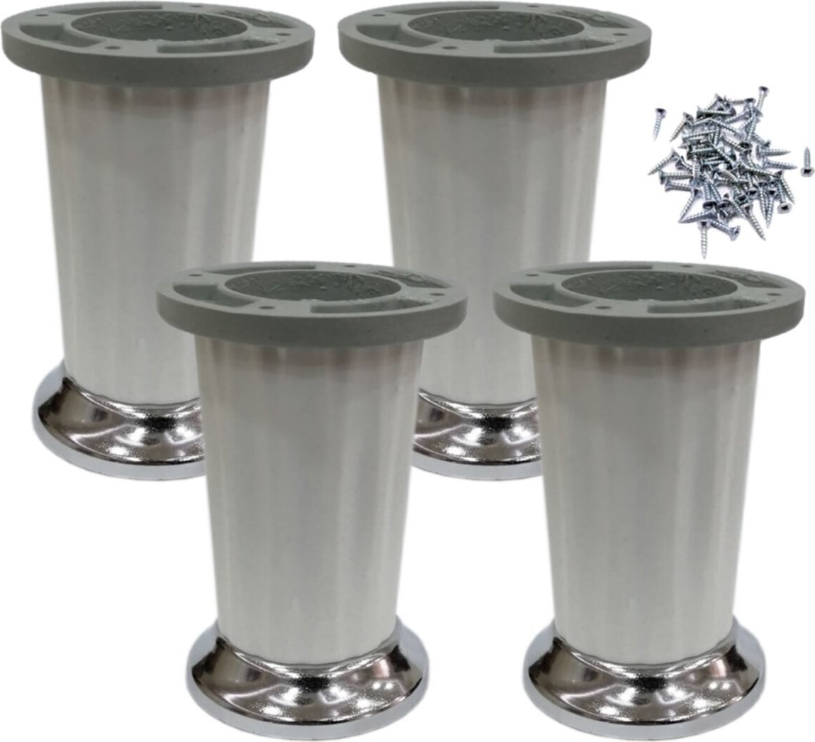 Plastik Dolap Vestiyer Mobilya Ayağı 10 cm Beyaz (4 Adet)