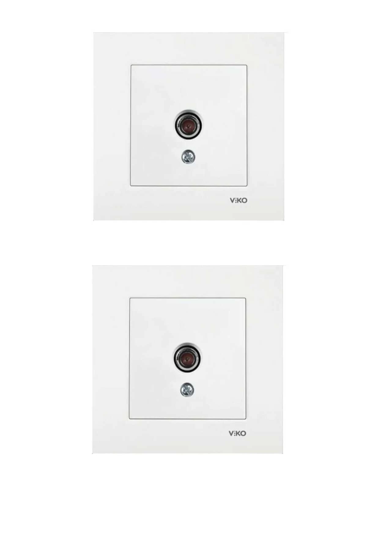 Karre Uydu Prizi F Konnektörlü Çerçeveli - Beyaz 2 ADET