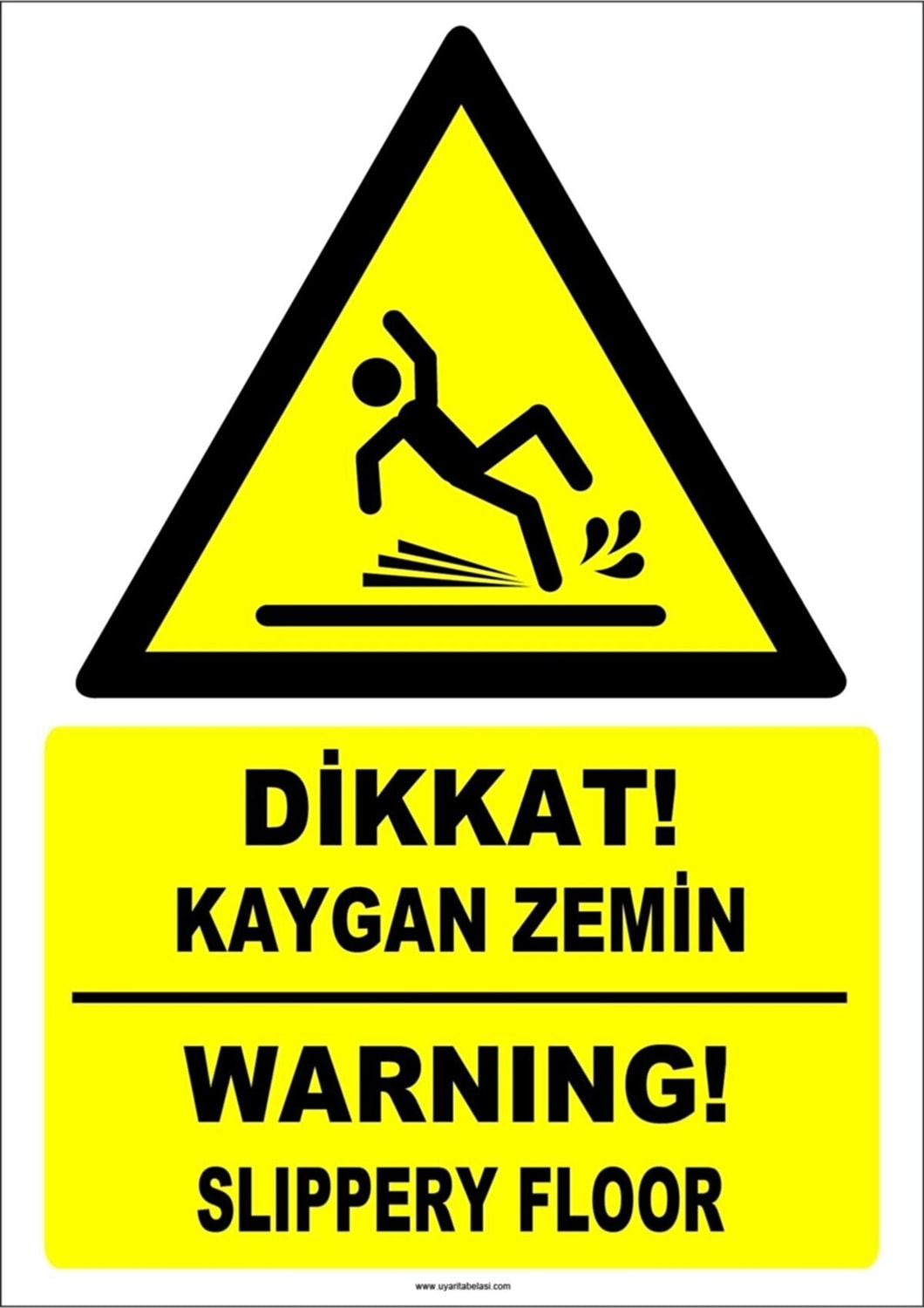 Uyarı ve Yönlendirme Levhaları " Dikkat Kaygan Zemin" 25X35CM Dekota Levha