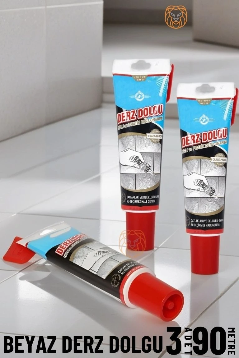 Beyaz Derz Dolgu Macunu 3 Tüp 90 Metre Hatfix