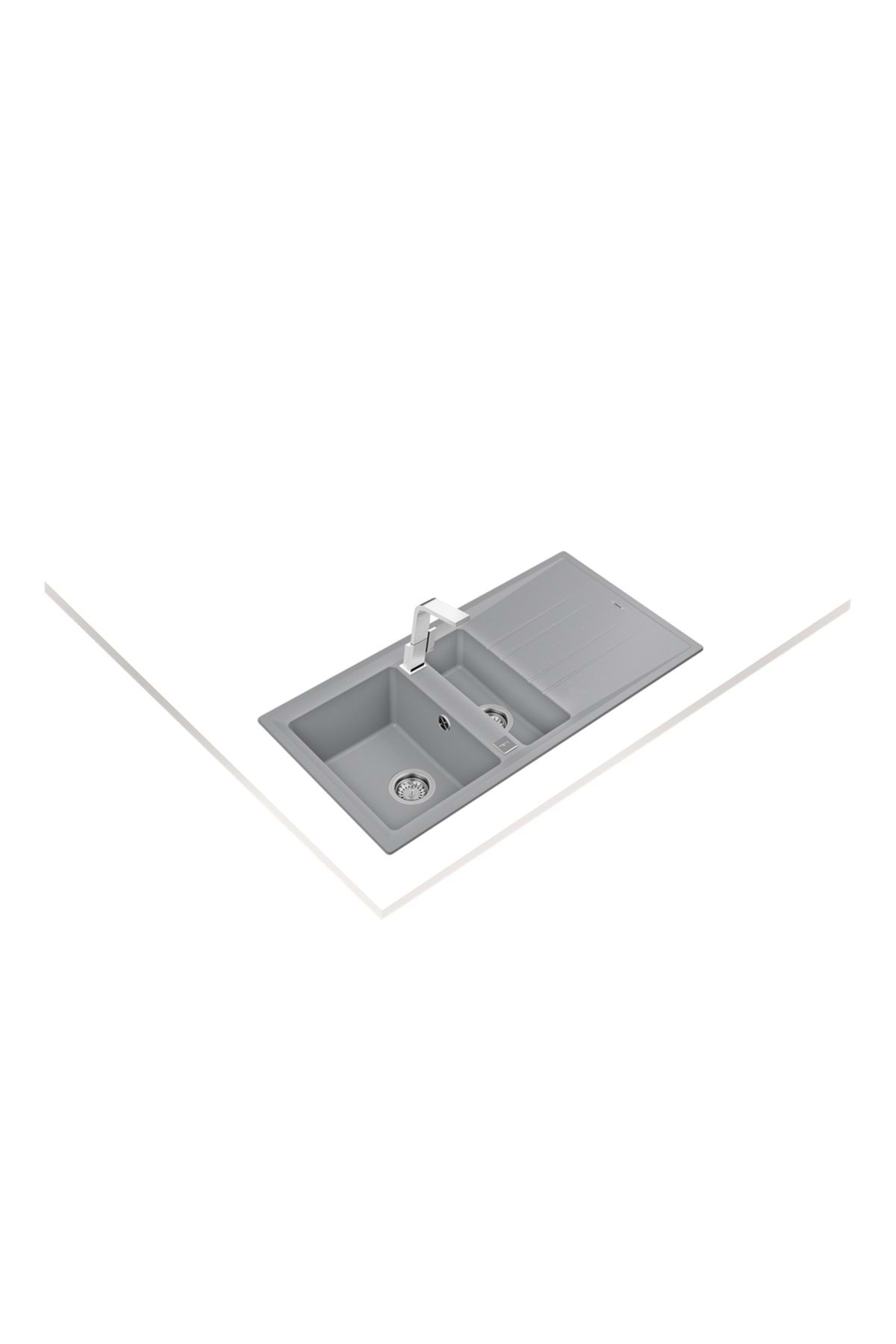Stone 60 B-tg Metallic Grey Granit Eviye