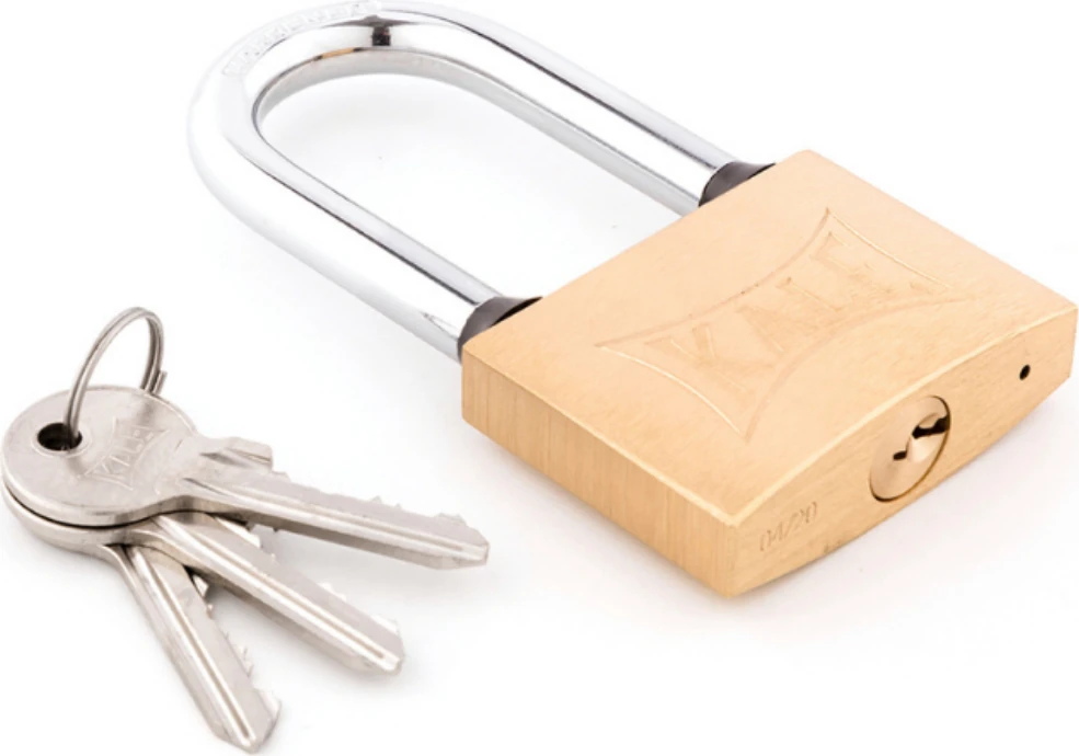 KALE ASMA KİLİT ÇELİK UZUN KANCA SARI 40mm