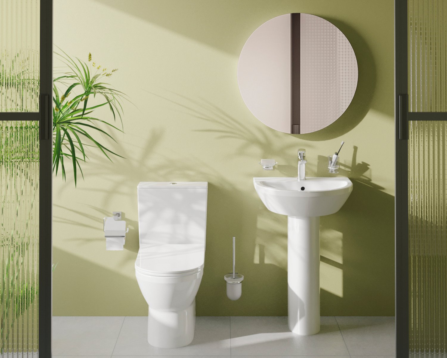 Root Round A42725 Banyo Bataryası, Krom