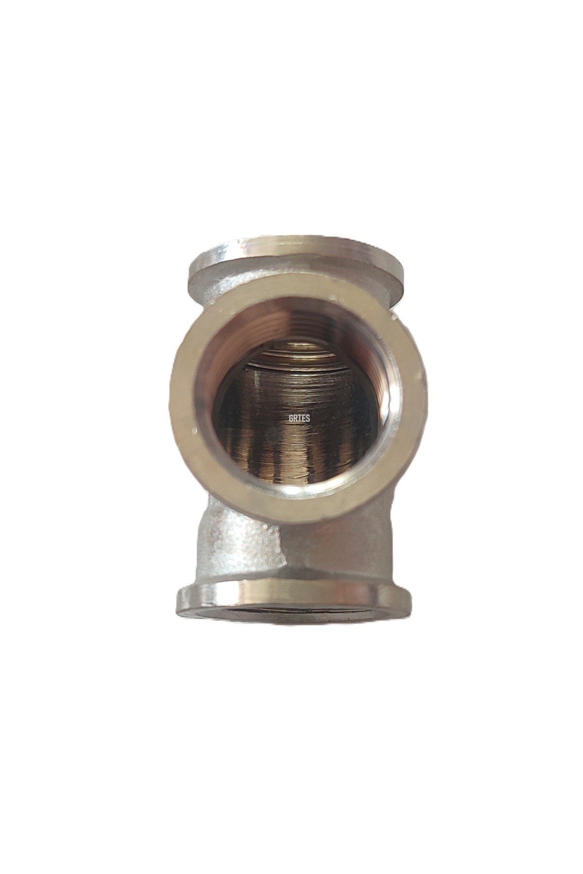 (10'lu Paket) 1/2" Dn15 İç Dişli Sarı/Krom TE (Dişi) - Chrome Tee