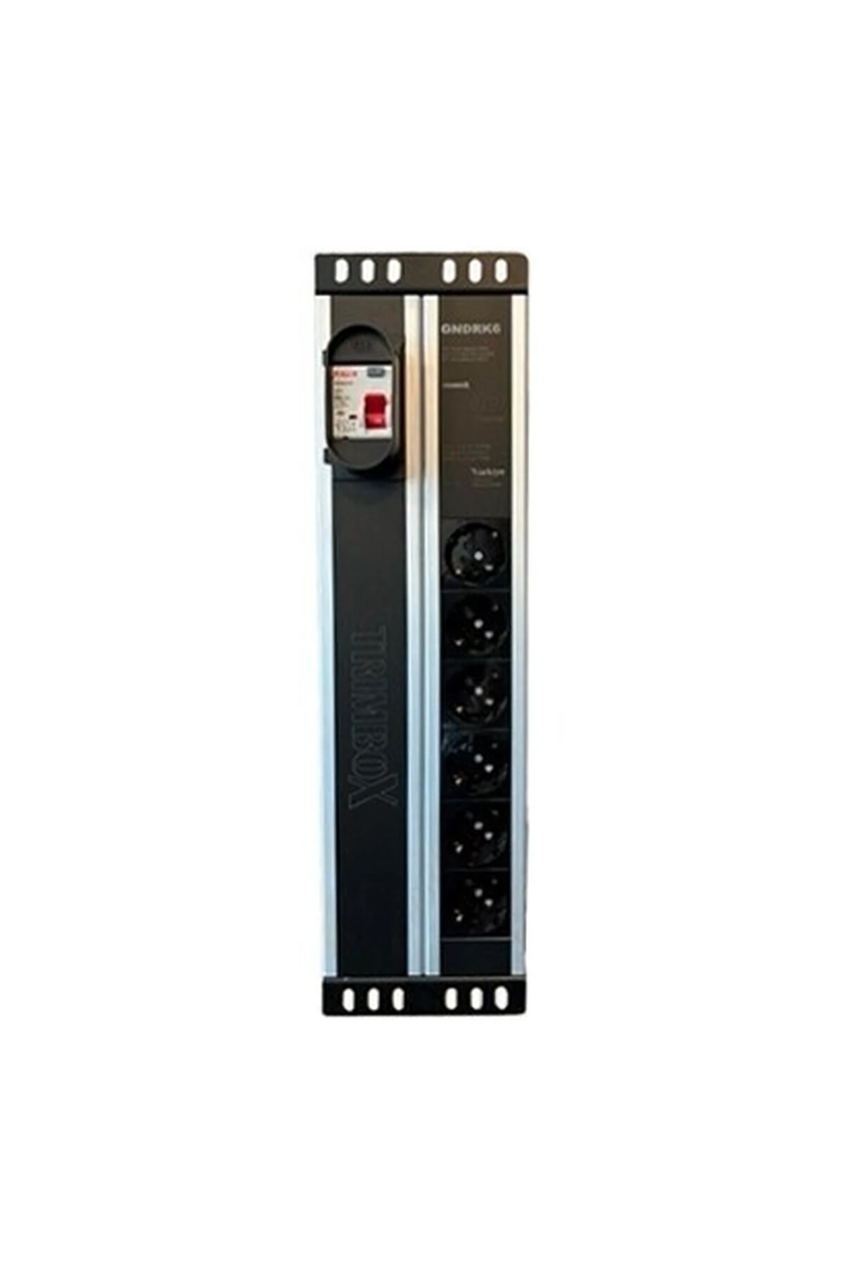 Trımbox Gndrk6 Rack Kabinet Nötr - Toprak Regulasyonlu 6lı Koruma Prizi