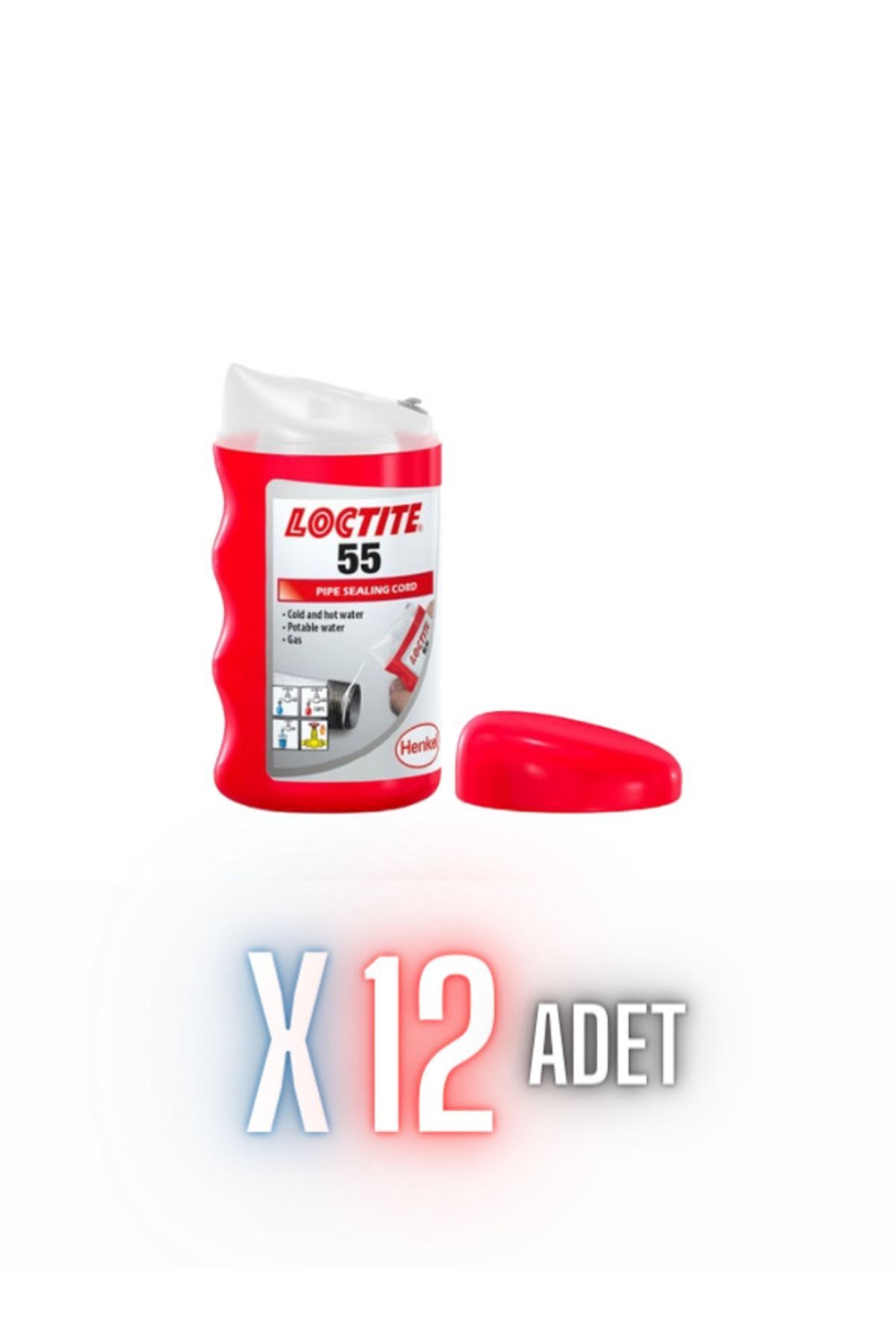 Loctite 55 - 160mt | Boru Dişli Sızdırmazlık | Silikon Ip 12 Adet