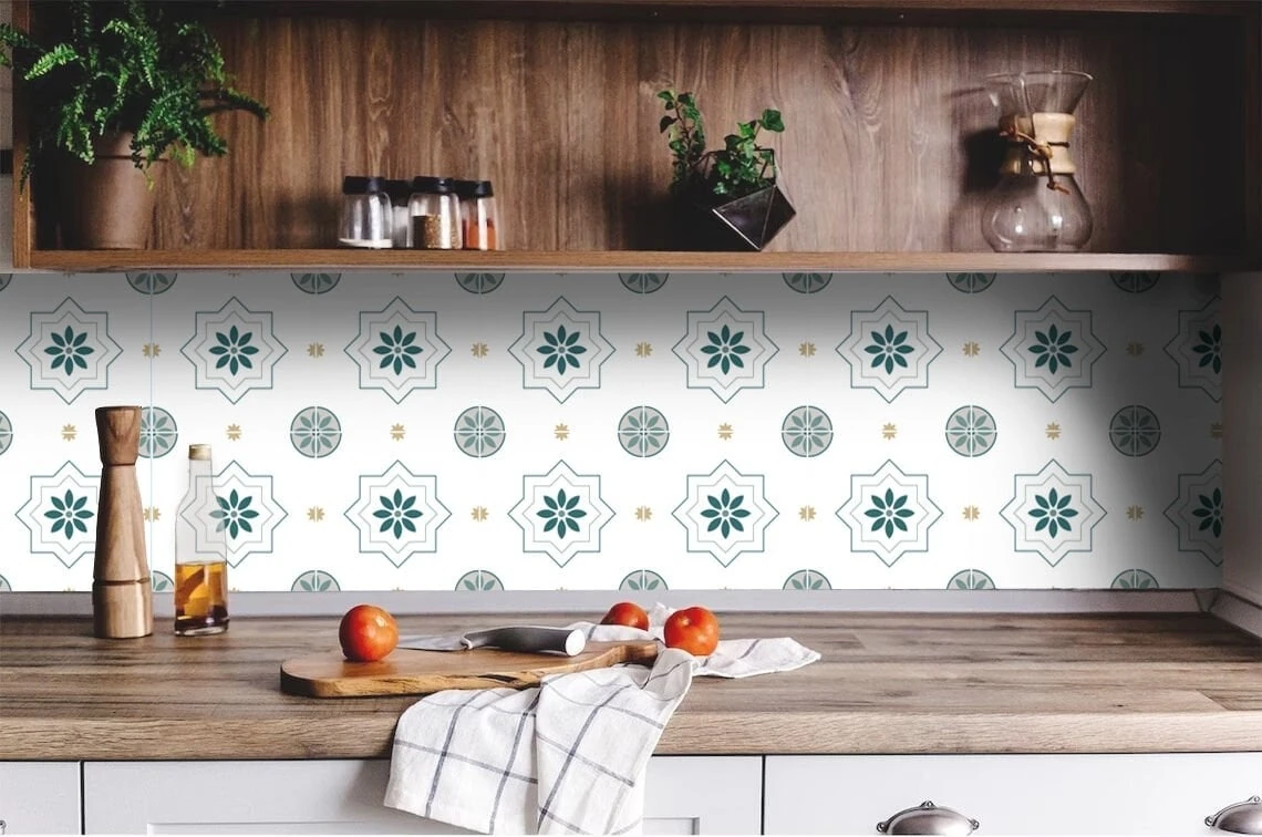 Kendinden Yapışkanlı Casablanca Desenli Pvc Karo 30X30 cm (56 Adet) 5m2